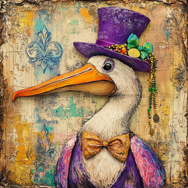 Mardi Gras Sign, Top Hat Sign, DCO-13123, Sign For Wreath, 10x10